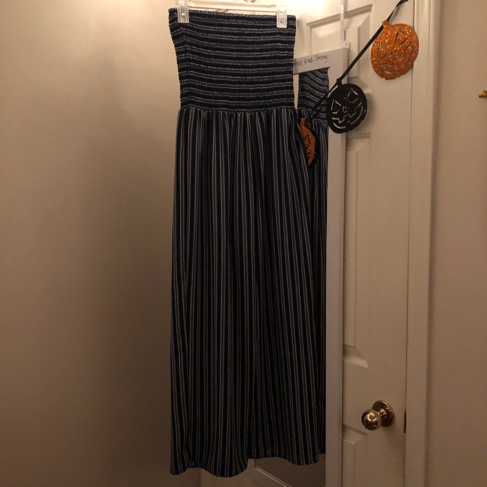 Navy Striped Jumpsuit